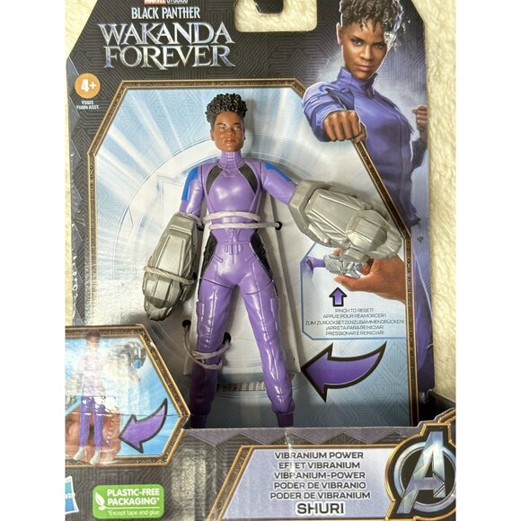 Vibranium Power SHURI 6" Black Panther Wakanda Forever Action Figure Marvel NEW - Picture 2 of 2